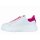 Meline Damen Leder Sneaker Weiß mit Pink